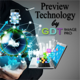 Fully interactive template preview technology